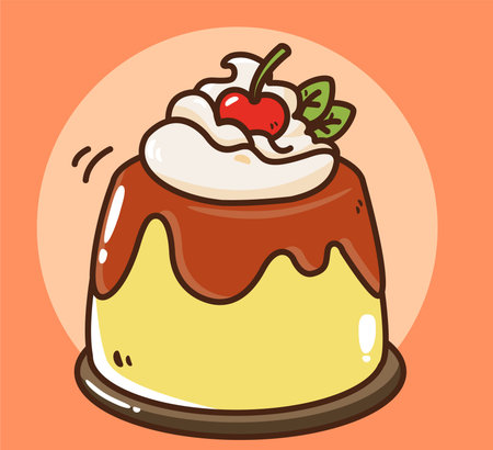 delicious pudding Vectorのイラスト素材