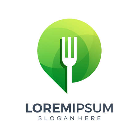 Food place icon logo templates.のイラスト素材