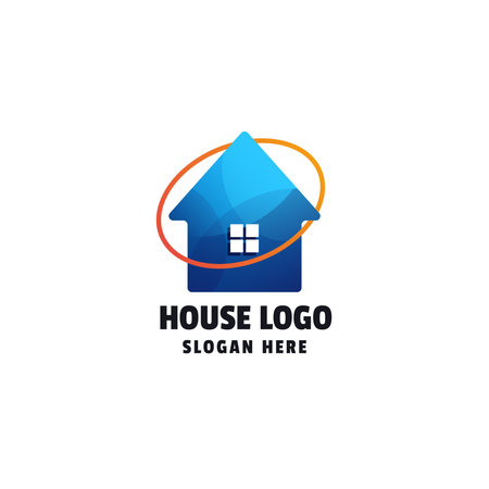 House Gradient Logo Templateのイラスト素材