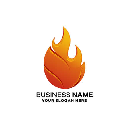 Fire Gradient Colorful Logo Templateのイラスト素材