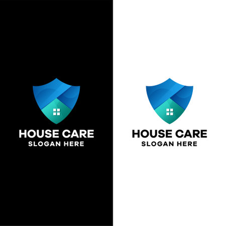 House Care Gradient Colorful Logo Templateのイラスト素材