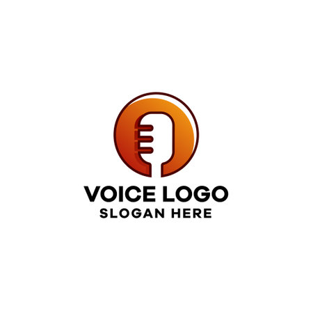 Voice Gradient Logo Templateのイラスト素材