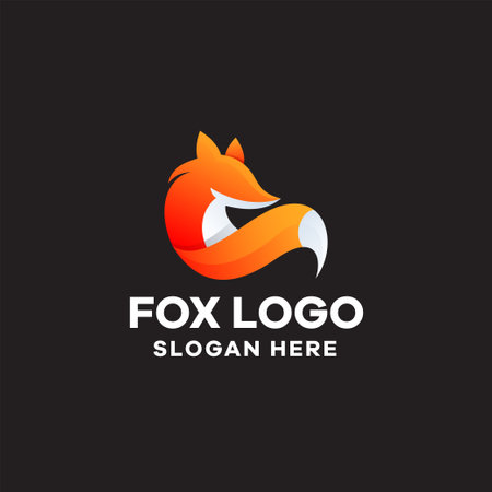 Fox Gradient Logo Templateのイラスト素材