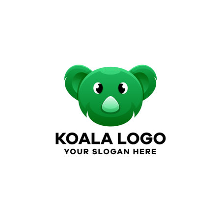 Koala Gradient Logo Templateのイラスト素材