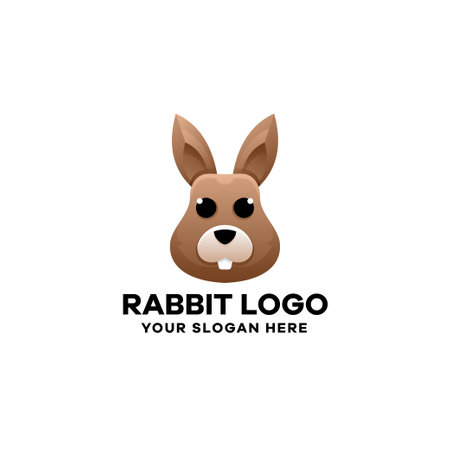 Rabbit Gradient Logo Templateのイラスト素材