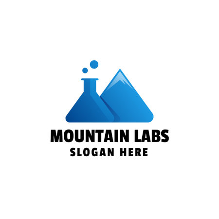 Mountain Labs Gradient Logo Templateのイラスト素材