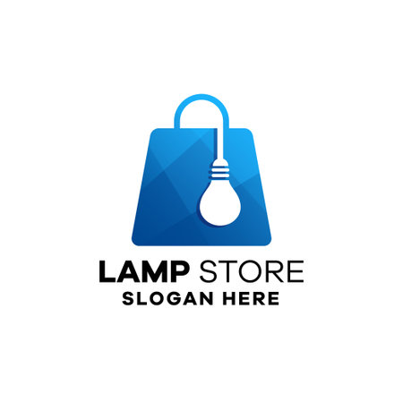 Lamp Store Gradient Logo Templateのイラスト素材