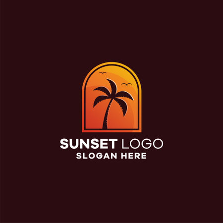 Sunset Gradient Logo Templateのイラスト素材