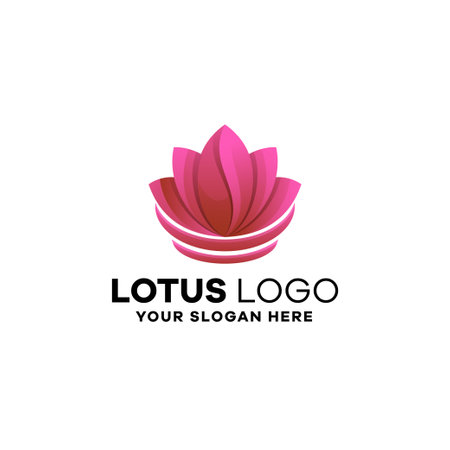 Lotus Gradient Logo Templateのイラスト素材