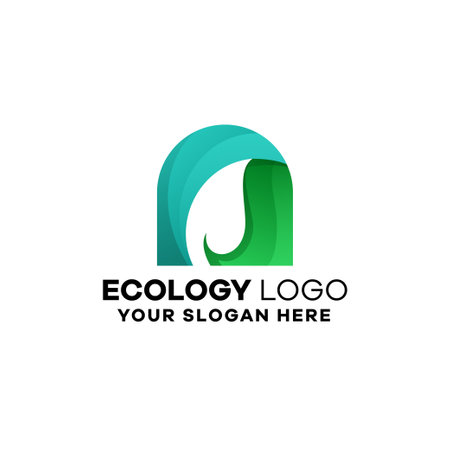Ecology Gradient Logo Templateのイラスト素材