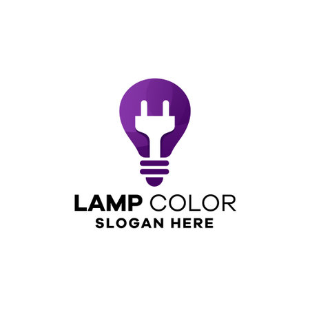 Lamp Idea Gradient Logo Templateのイラスト素材