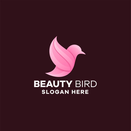Beauty Bird Gradient Logo Templateのイラスト素材