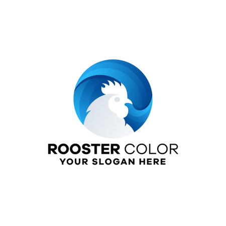 Rooster Gradient Logo Templateのイラスト素材