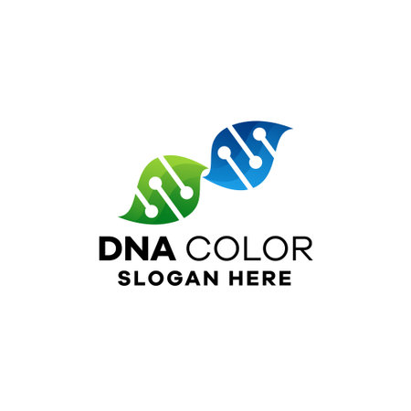 DNA Gradient Logo Templateのイラスト素材
