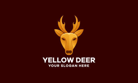 Deer Gradient Logo Templateのイラスト素材