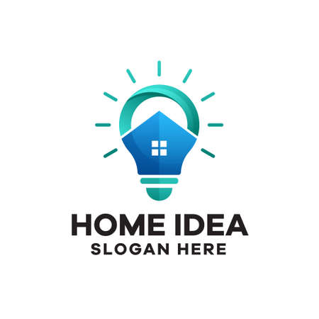 Home Idea Gradient Colorful Logo Designのイラスト素材