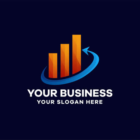 Business Investment Gradient Logo Designのイラスト素材