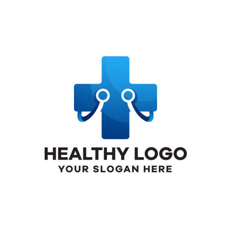 Healthy Gradient Logo Templateのイラスト素材