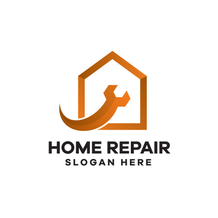 Home Repair Gradient Logo Designのイラスト素材