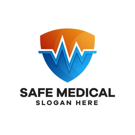 Safe Medical Gradient Logo Designのイラスト素材