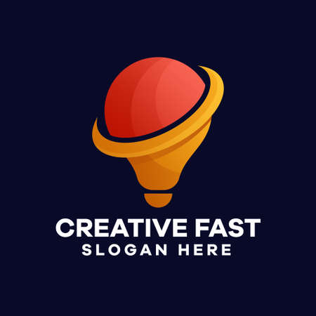 Lamp Gradient Logo Designのイラスト素材