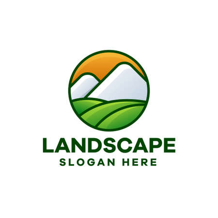 Mountain Landscape Logo Designのイラスト素材