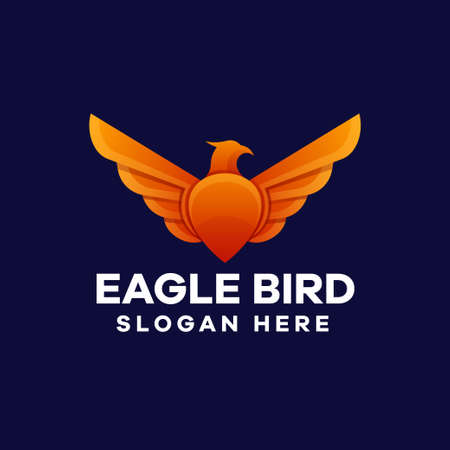 Eagle Bird Gradient Logo Designのイラスト素材