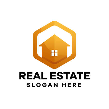 House Gradient Logo Designのイラスト素材