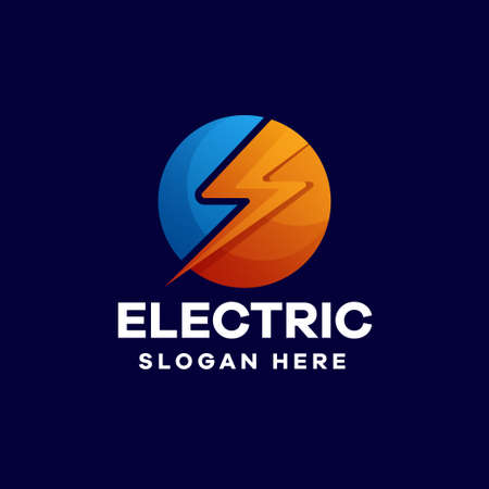 Electric Gradient Logo Designのイラスト素材
