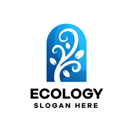 Ecology Gradient Logo Designのイラスト素材