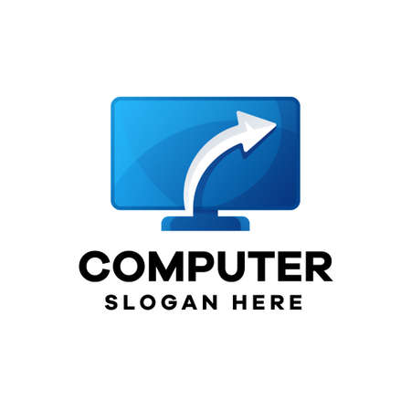Computer Gradient Logo Designのイラスト素材