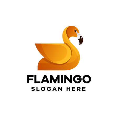 Flamingo Gradient Logo Designのイラスト素材