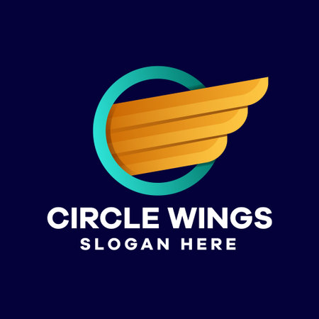 Abstract Wings Gradient Logo Design