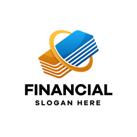 FInance Gradient Colorful Logo Designのイラスト素材