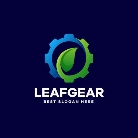 Leaf Gear Logoのイラスト素材