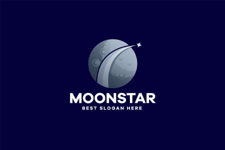 Gradient Moon Logo Templateのイラスト素材