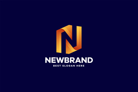 Abstract Letter N Logoのイラスト素材