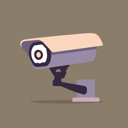 CCTV security camera. Vector illustration in flat style. Security camera.