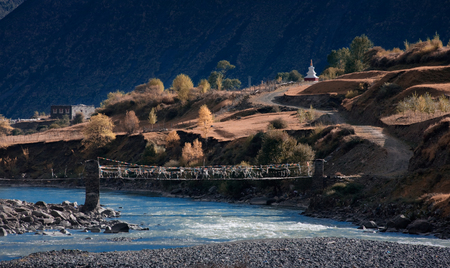 Sichuan Yajiang scenery_Xinduqiao townの写真素材