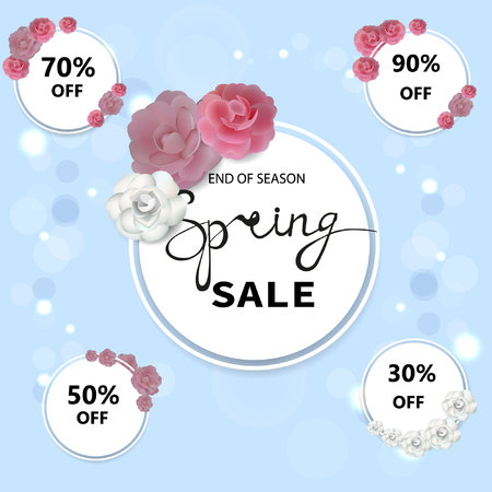 Spring sale cover. Vector stock.のイラスト素材