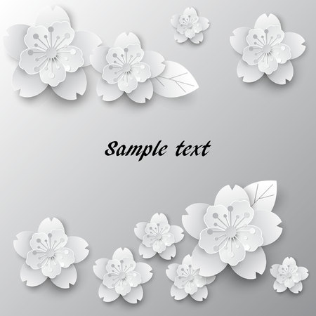 Floral presentation template.のイラスト素材