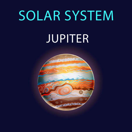 Vector cartoon illustration of Jupiter.のイラスト素材