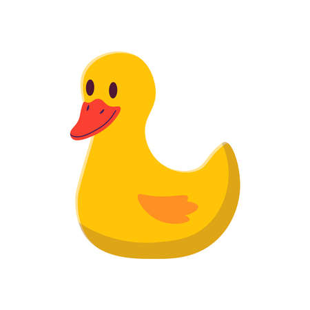 Yellow rubber duck isolated on white background.のイラスト素材