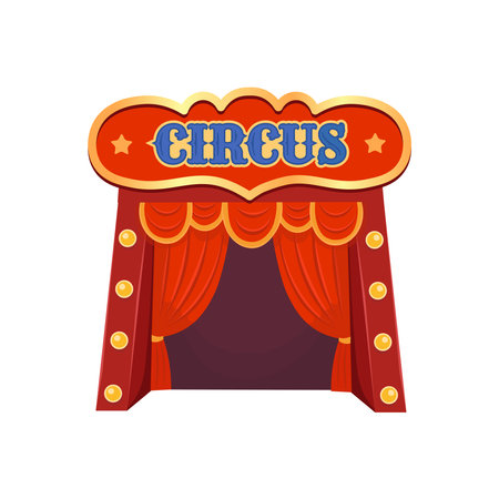 Cinema circus marquee icon. Cartoon illustration of cinema circus marquee vector icon for webのイラスト素材