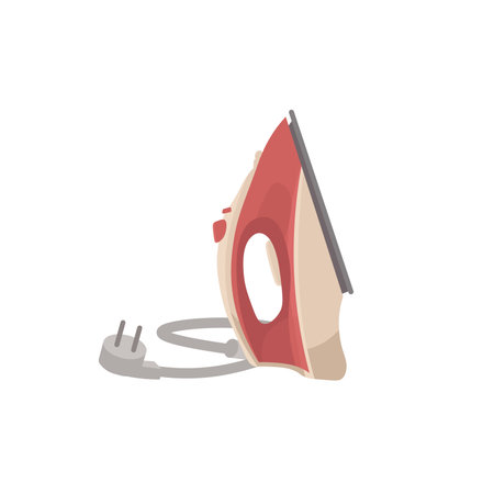 Iron for ironing on a white background. Vectorのイラスト素材