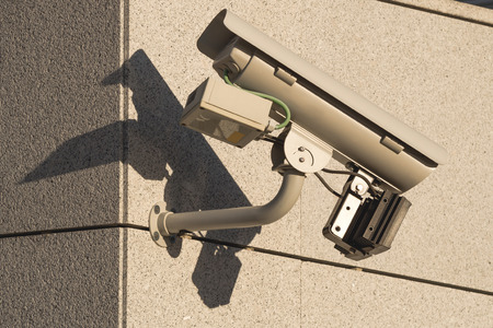 Security surveillance cameras on private propertyの写真素材