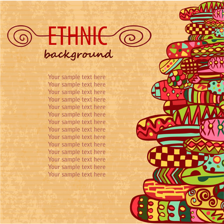 Template ethnic design for card. のイラスト素材