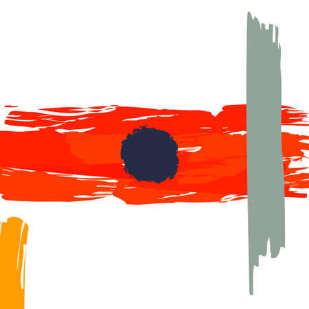 Minimalist vector design background with abstract organic shapes composition in trendy contemporary collage style, can be used for wall art decoration, card, cover, banner, desktop wallpaper etcのイラスト素材