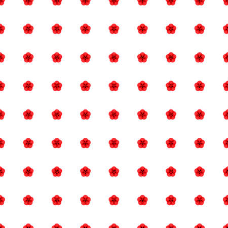 A sakura icon in a seamless pattern on a white background. A symbol of life and love. Cherry blossom festival, minimal modern design. Vectorのイラスト素材