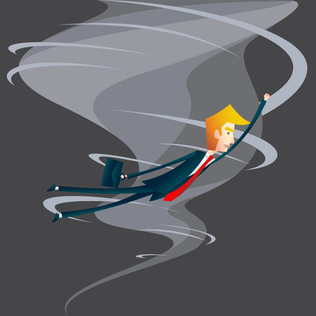 through the obstacle. bussiness conceptのイラスト素材